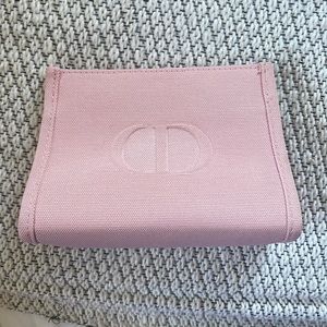 DIOR BEAUTE snap closure pink make up bag
